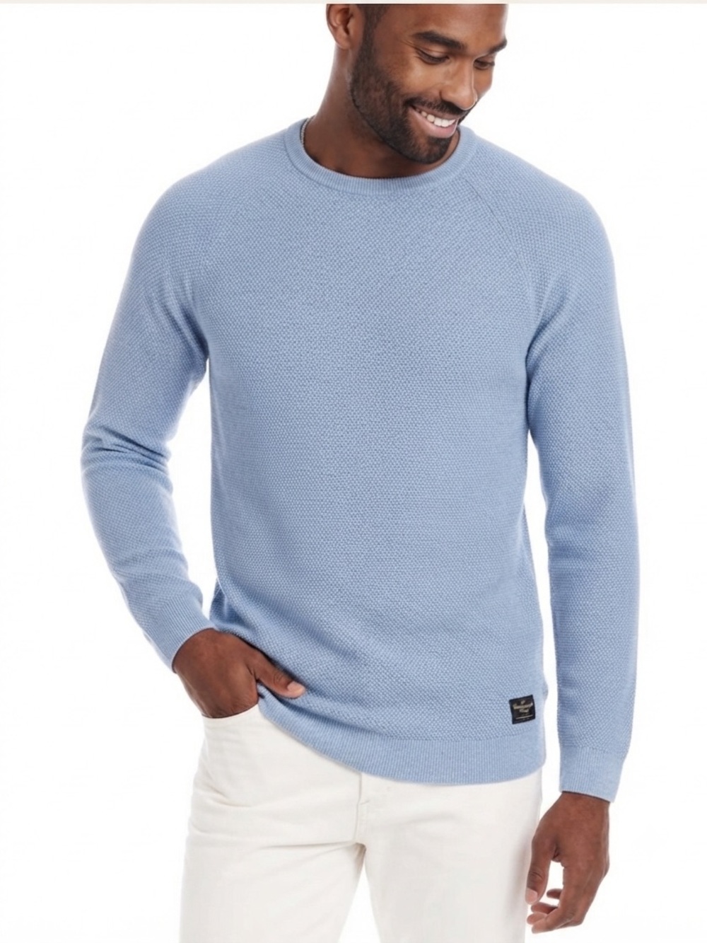 Weatherproof Men's Sky Blue Crewneck Sweater
